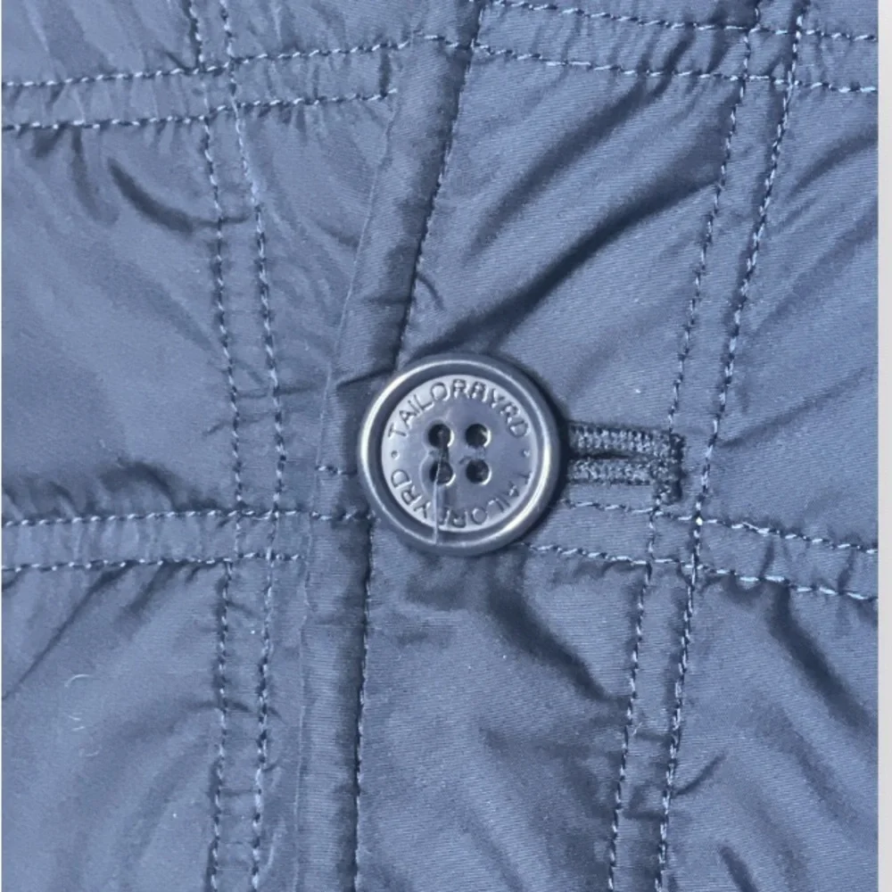 TailorByrd Mens Navy Quilted Barn Jacket Removable Dickey Elbow Patches XXL